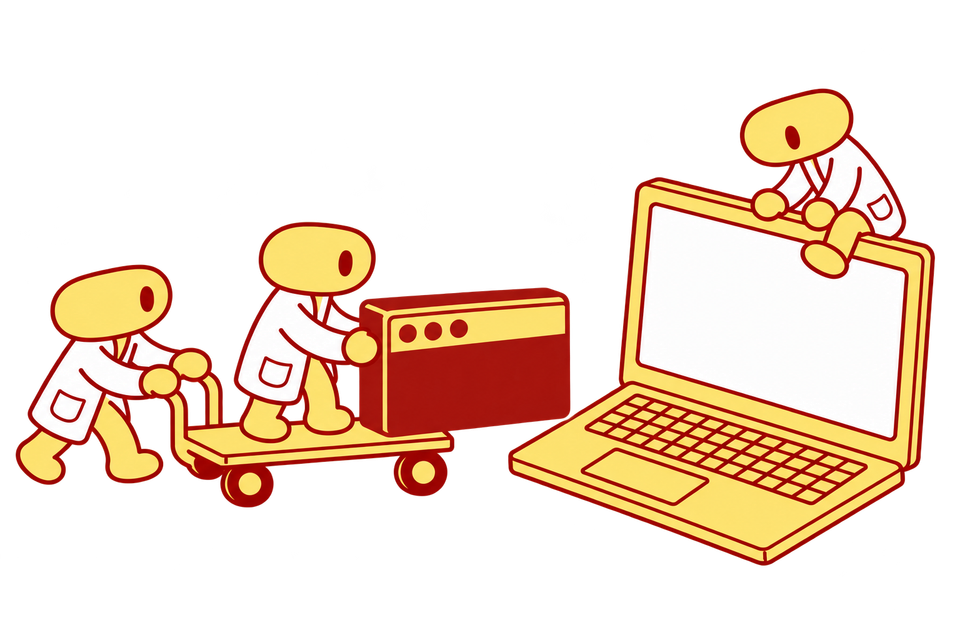 Three Lobby agents bringing an app window to a laptop